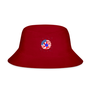 RED - Petal Flag Bucket Hat - Ships from The US - Bucket Hat at TFC&H Co.