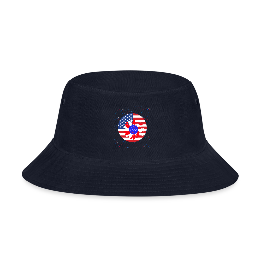 NAVY - Petal Flag Bucket Hat - Ships from The US - Bucket Hat at TFC&H Co.