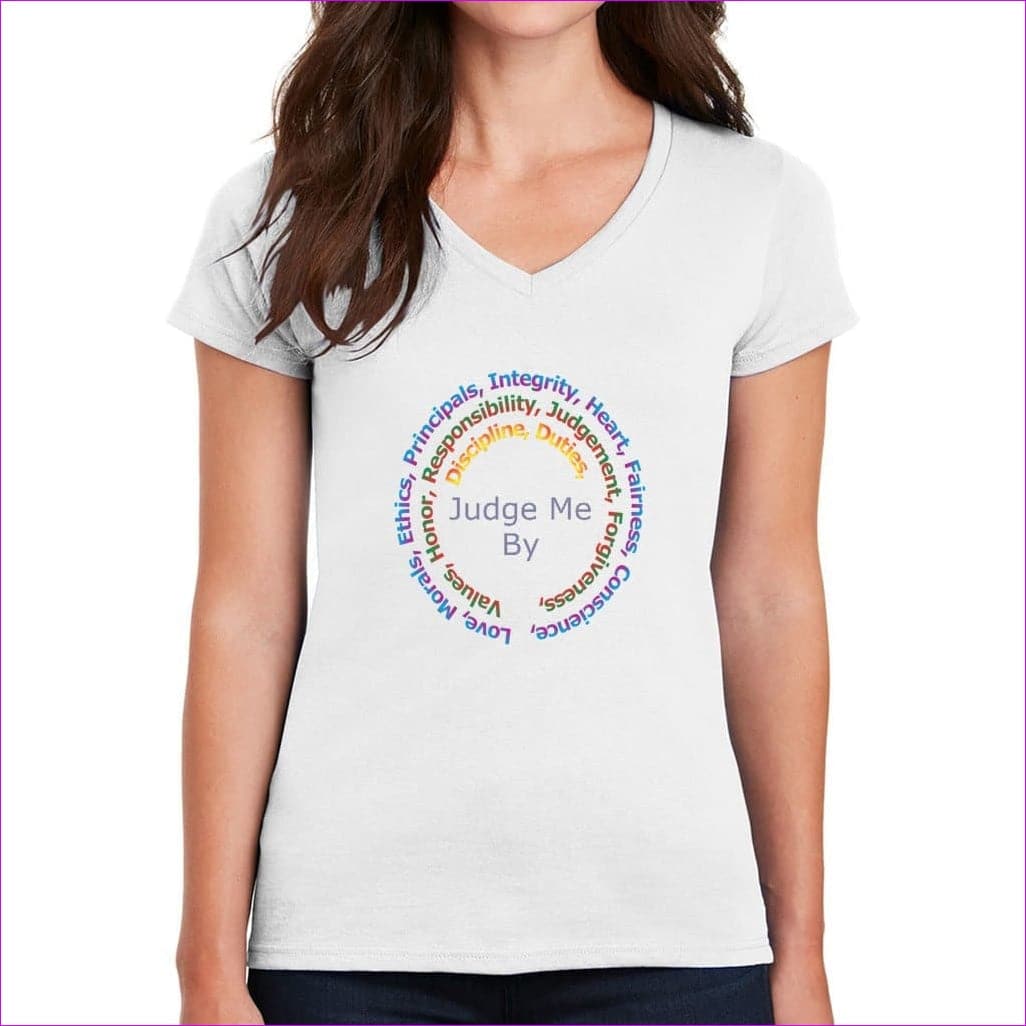 White - Stature & Character Women’s & Teen's Heavy Cotton V-Neck T-Shirt - womens t-shirt at TFC&H Co.