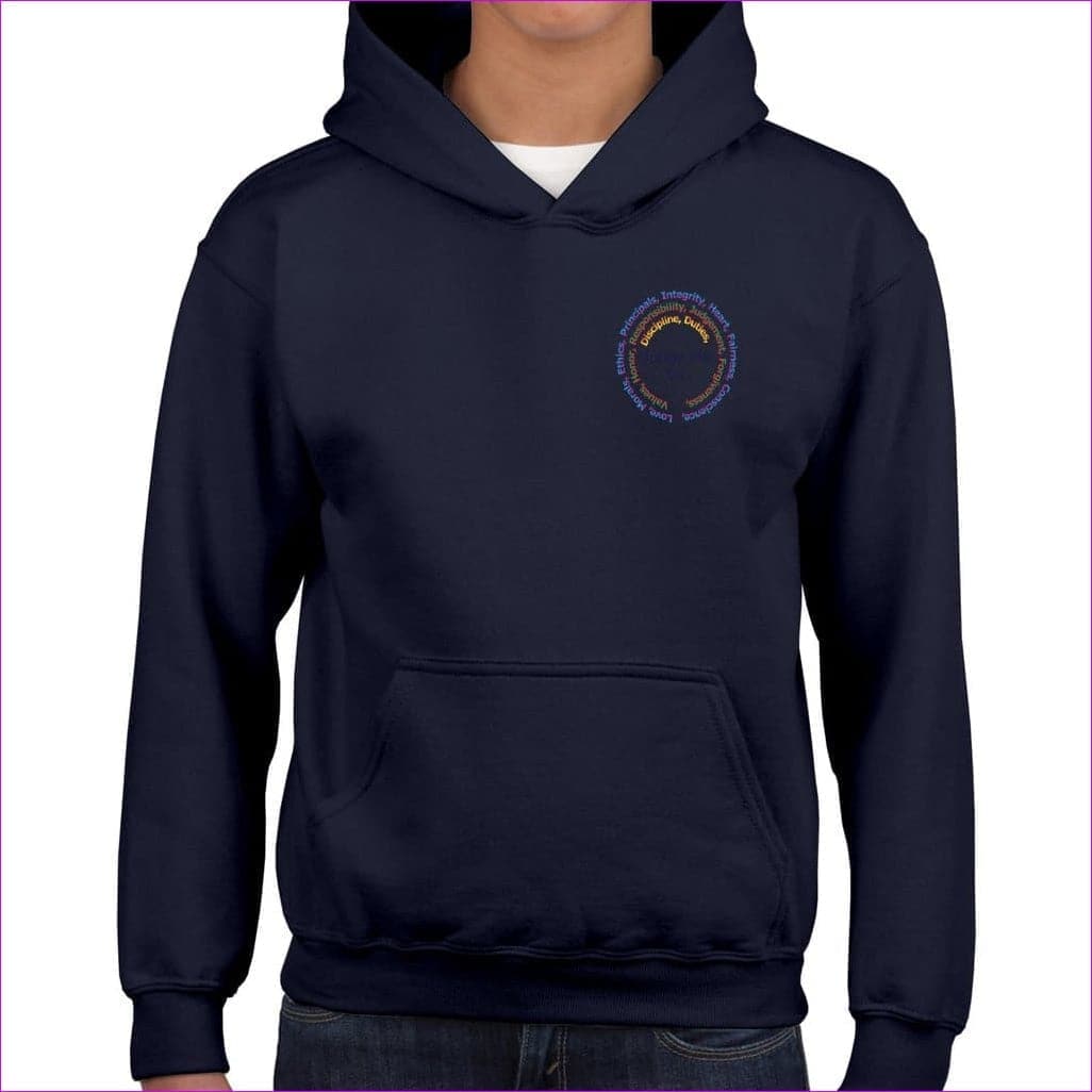Navy - Stature & Character Youth Heavy Blend Hooded Sweatshirt - Kids Hoodies at TFC&H Co.
