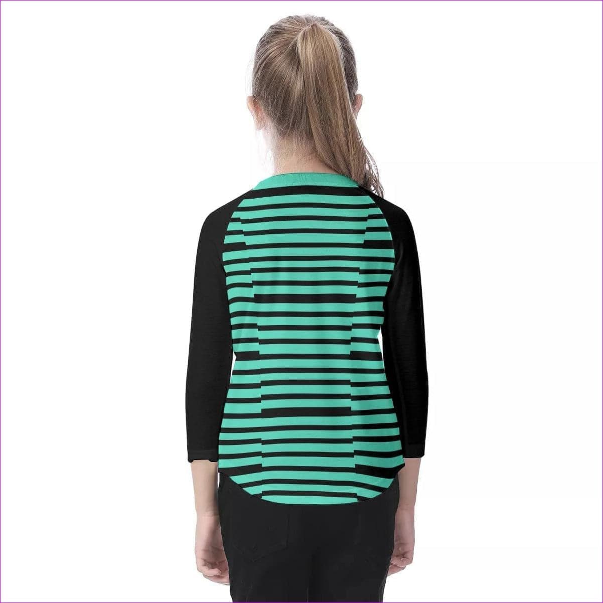 Striped Kids O-neck Raglan Sleeve T-shirt - Kid's t-shirt at TFC&H Co.