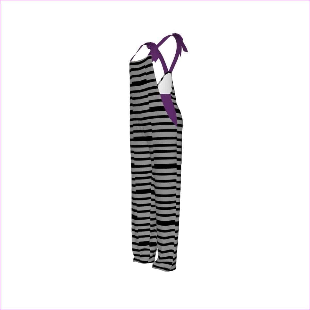 Striped Women's Bow Jumpsuit - women's jumpsuit at TFC&H Co.