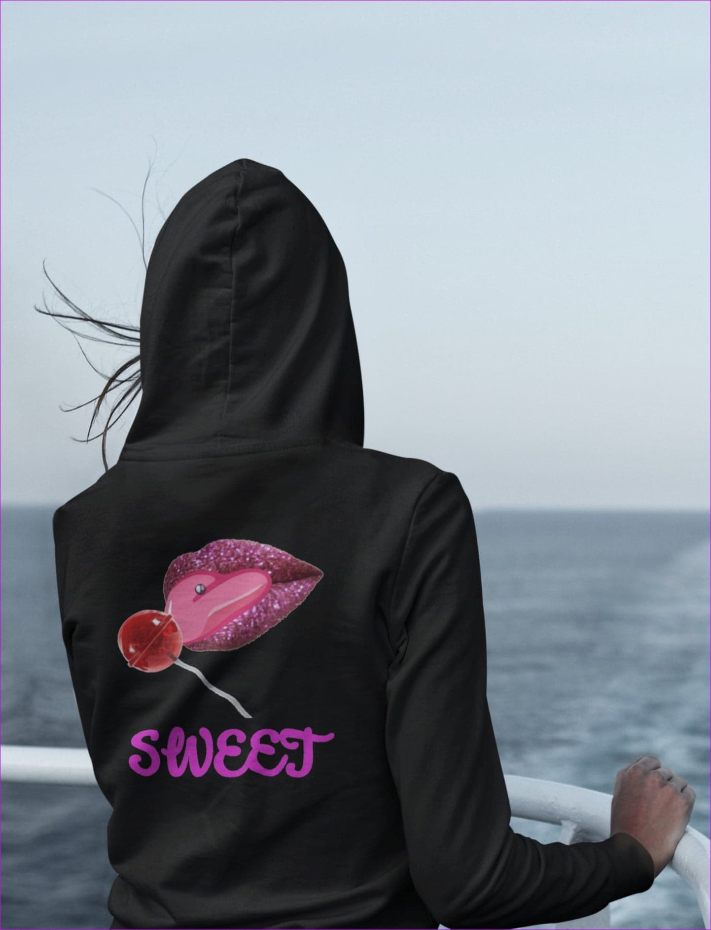 Black Sweet Clothing Sponge Fleece Full-Zip Hoodie - Women's Hoodie at TFC&H Co.