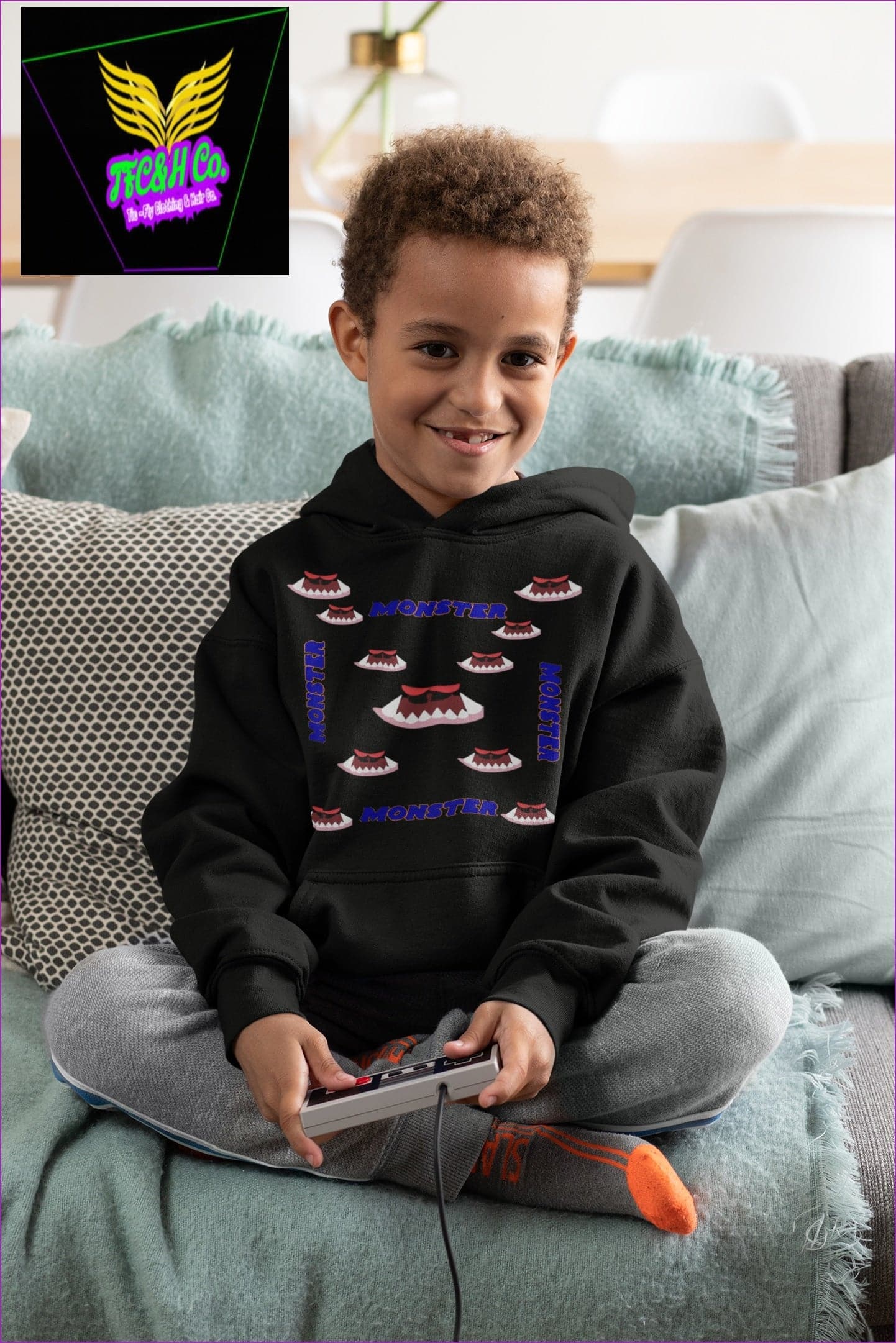 Teacher's Pet Monster Kids Kids Hoodie - kids hoodie at TFC&H Co.