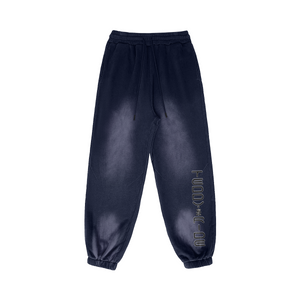 Dark Byzantine Blue - Teddy Ride 400GSM Unisex Super Heavyweight Sun Faded Sweatpants - unisex sweatpants at TFC&H Co.