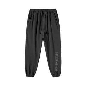 Black - Teddy Ride 420GSM Unisex Super Heavyweight Washed Baggy Sweatpants - unisex sweatpants at TFC&H Co.