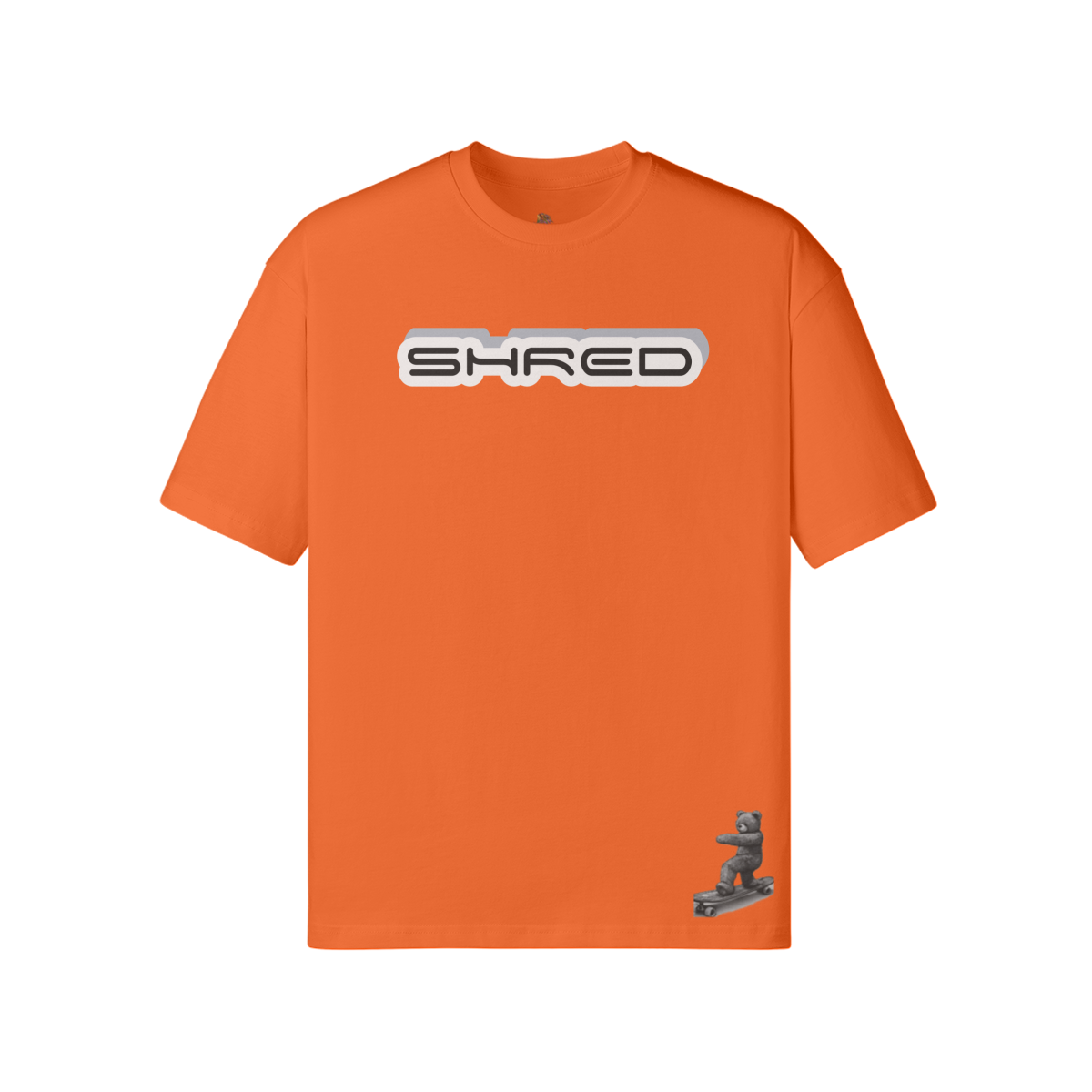 ORANGE - Teddy Ride Shred 190GSM Unisex Loose T-shirt - Unisex T-Shirt at TFC&H Co.