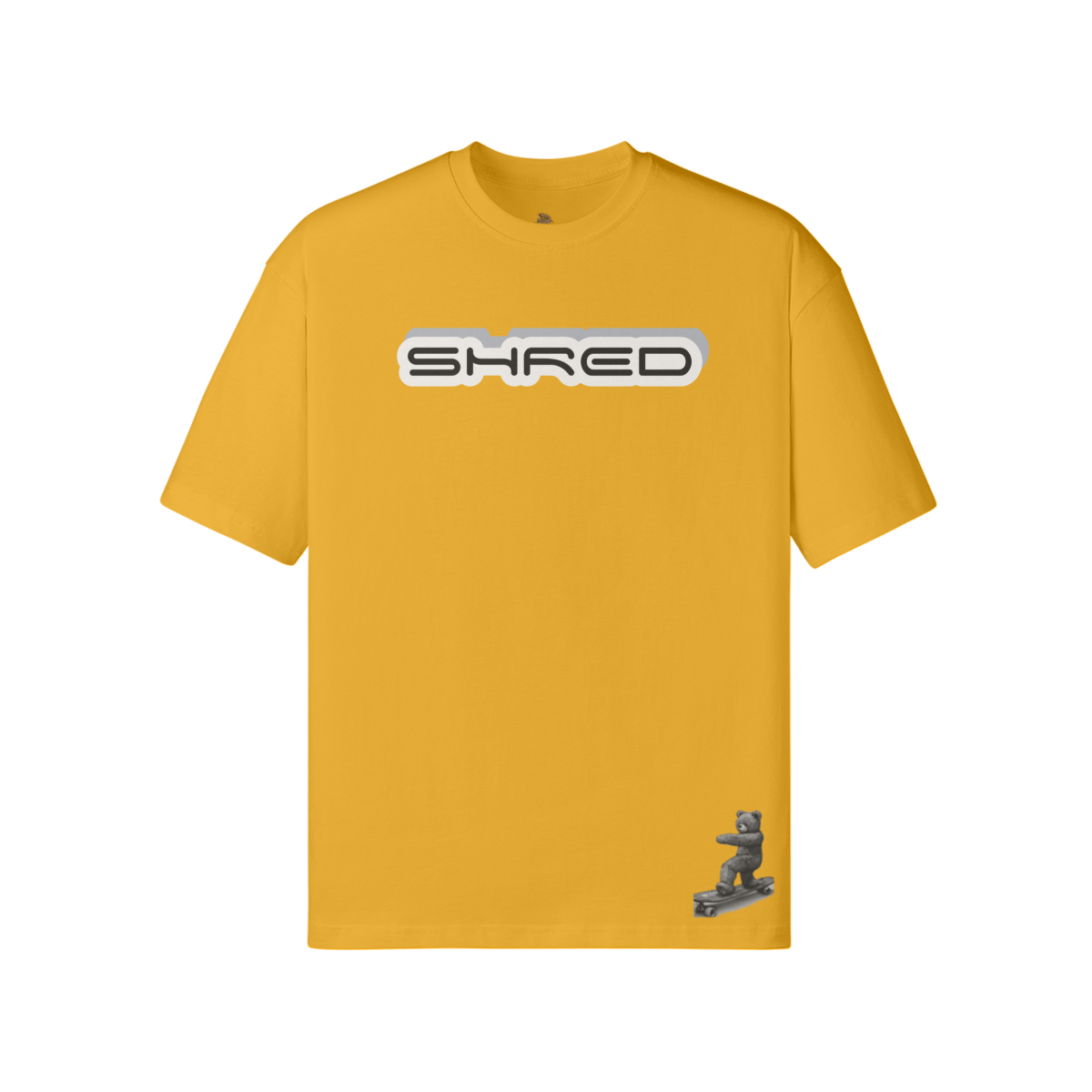 YELLOW - Teddy Ride Shred 190GSM Unisex Loose T-shirt - Unisex T-Shirt at TFC&H Co.