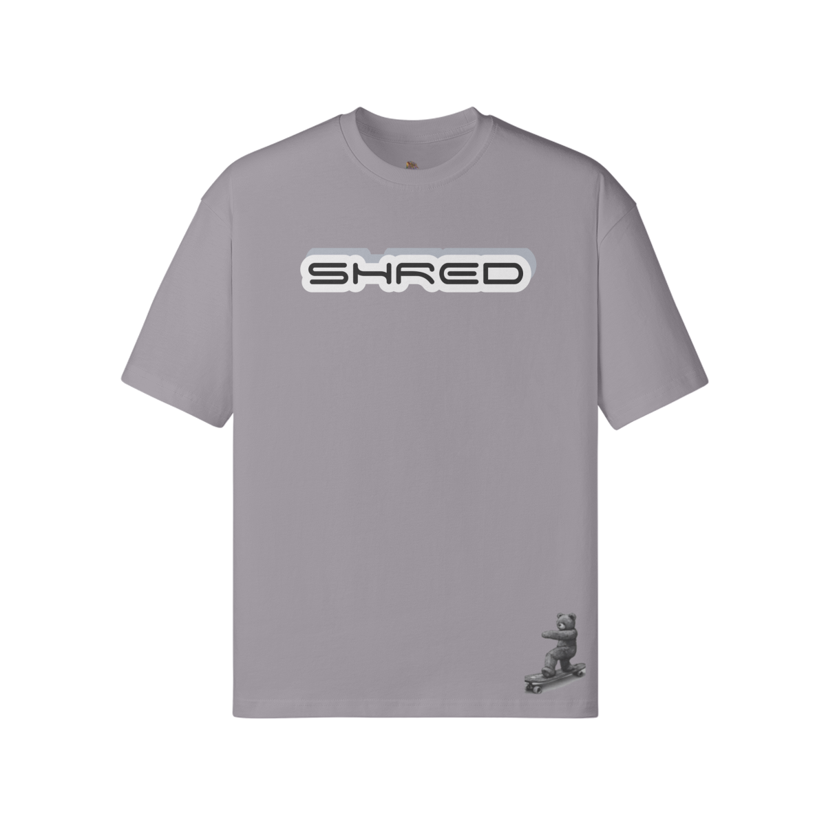 LIGHT GRAY - Teddy Ride Shred 190GSM Unisex Loose T-shirt - Unisex T-Shirt at TFC&H Co.
