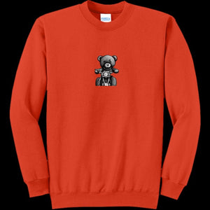 Unisex Crewneck Sweatshirt Orange - Teddy Ride Unisex Crewneck Sweatshirt - unisex sweatshirt at TFC&H Co.