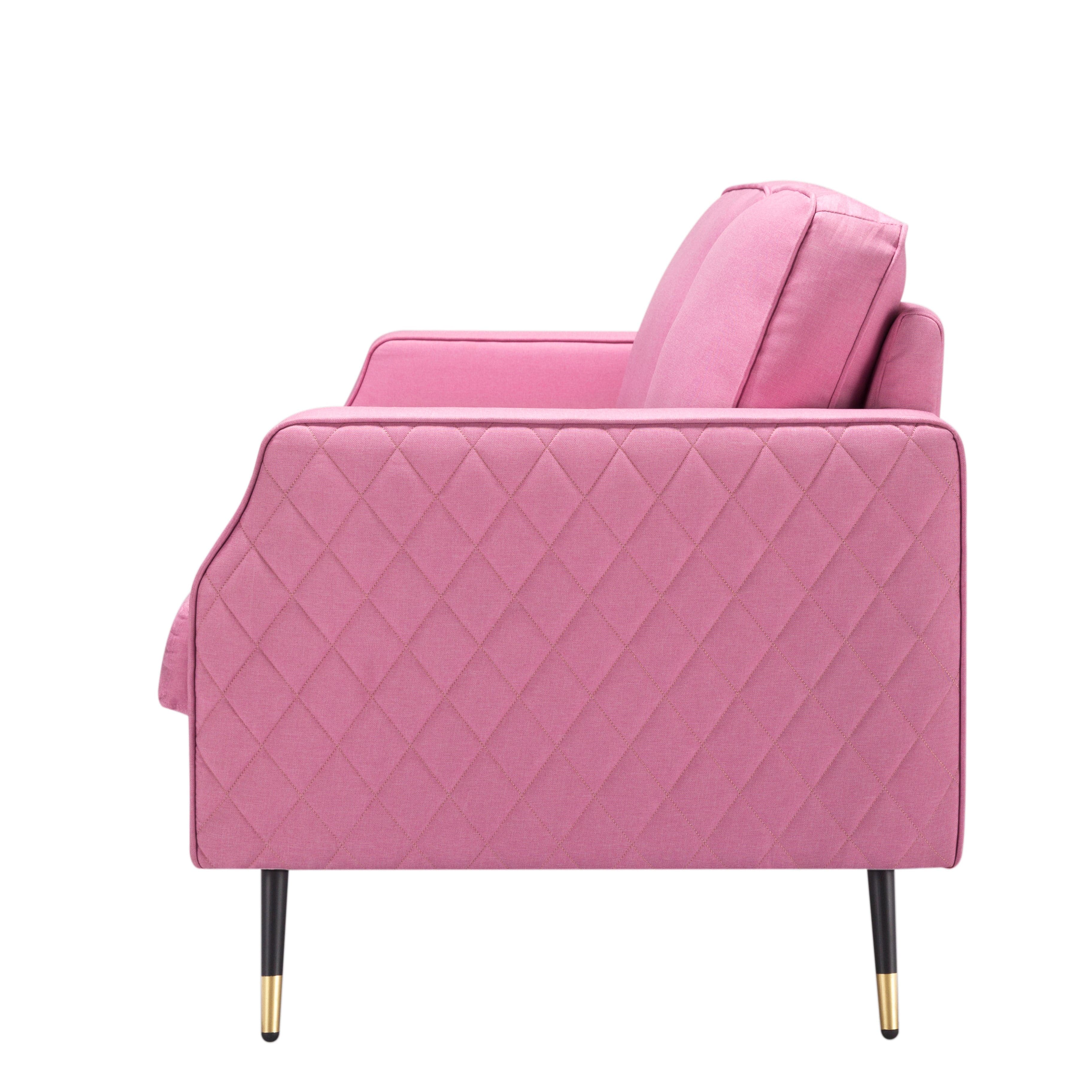 - TFC&H Co. 56.5” Square Arm Loveseat - Pink- Ships from The US - loveseat at TFC&H Co.