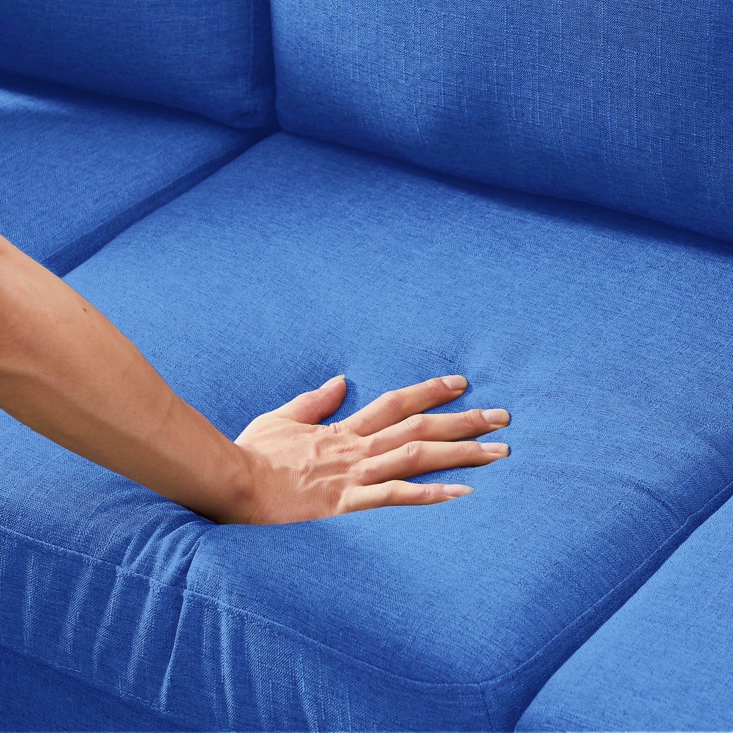 TFC&H Co. 72" SECTIONAL SOFA LEFT HAND FACING W/ 2 PILLOWS - Blue- Ships from The US - sectional at TFC&H Co.