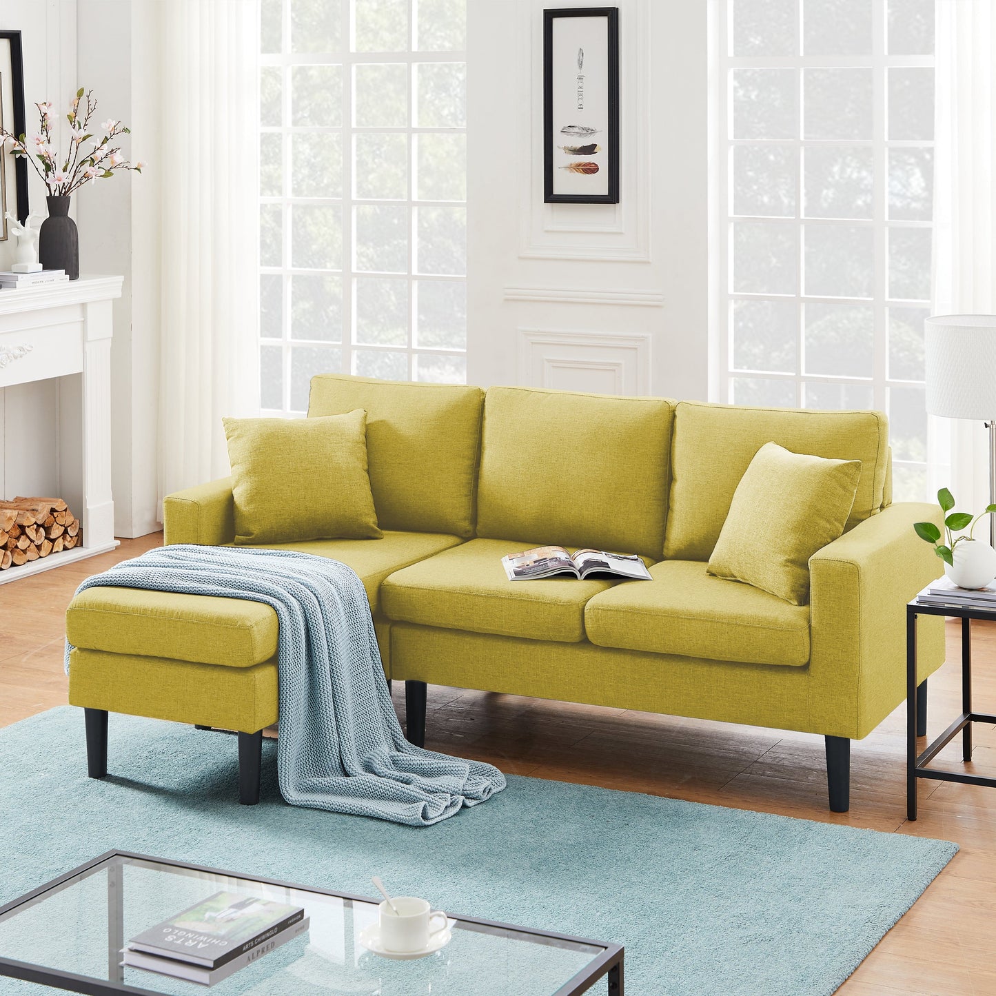 TFC&H Co. 72" SECTIONAL SOFA LEFT HAND FACING w/ 2 PILLOWS- Ships from The US - sectional at TFC&H Co.