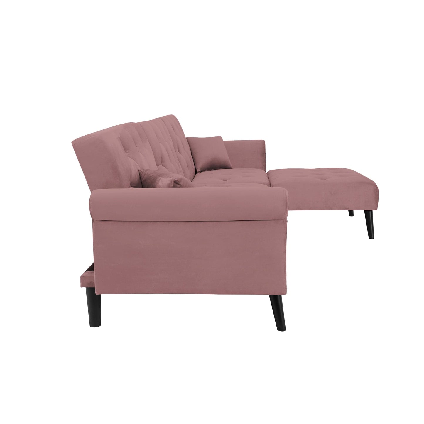TFC&H Co. Convertible Sofa Bed Sleeper - Velvet Mauve/Pink- Ships from The US - sofa bed sleeper at TFC&H Co.