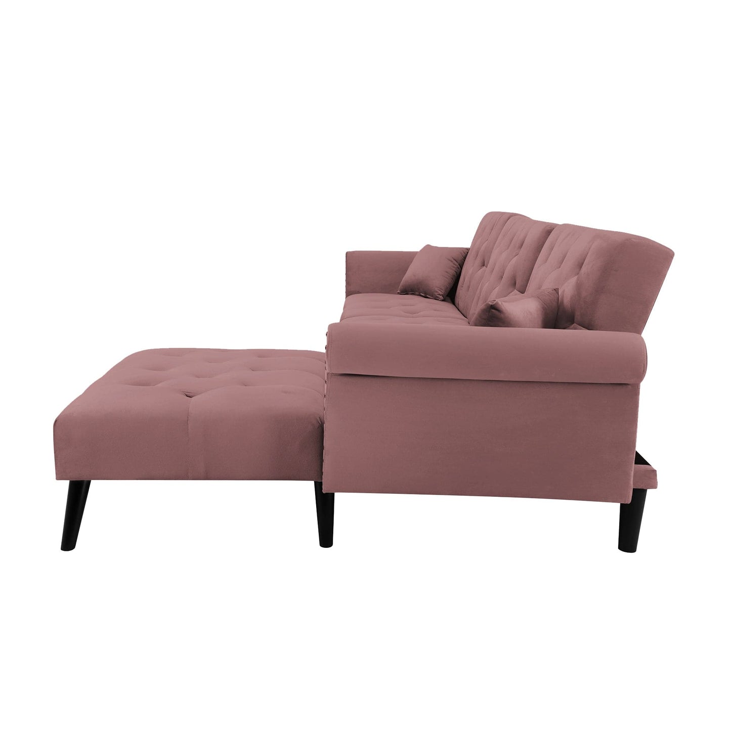 TFC&H Co. Convertible Sofa Bed Sleeper - Velvet Mauve/Pink- Ships from The US - sofa bed sleeper at TFC&H Co.