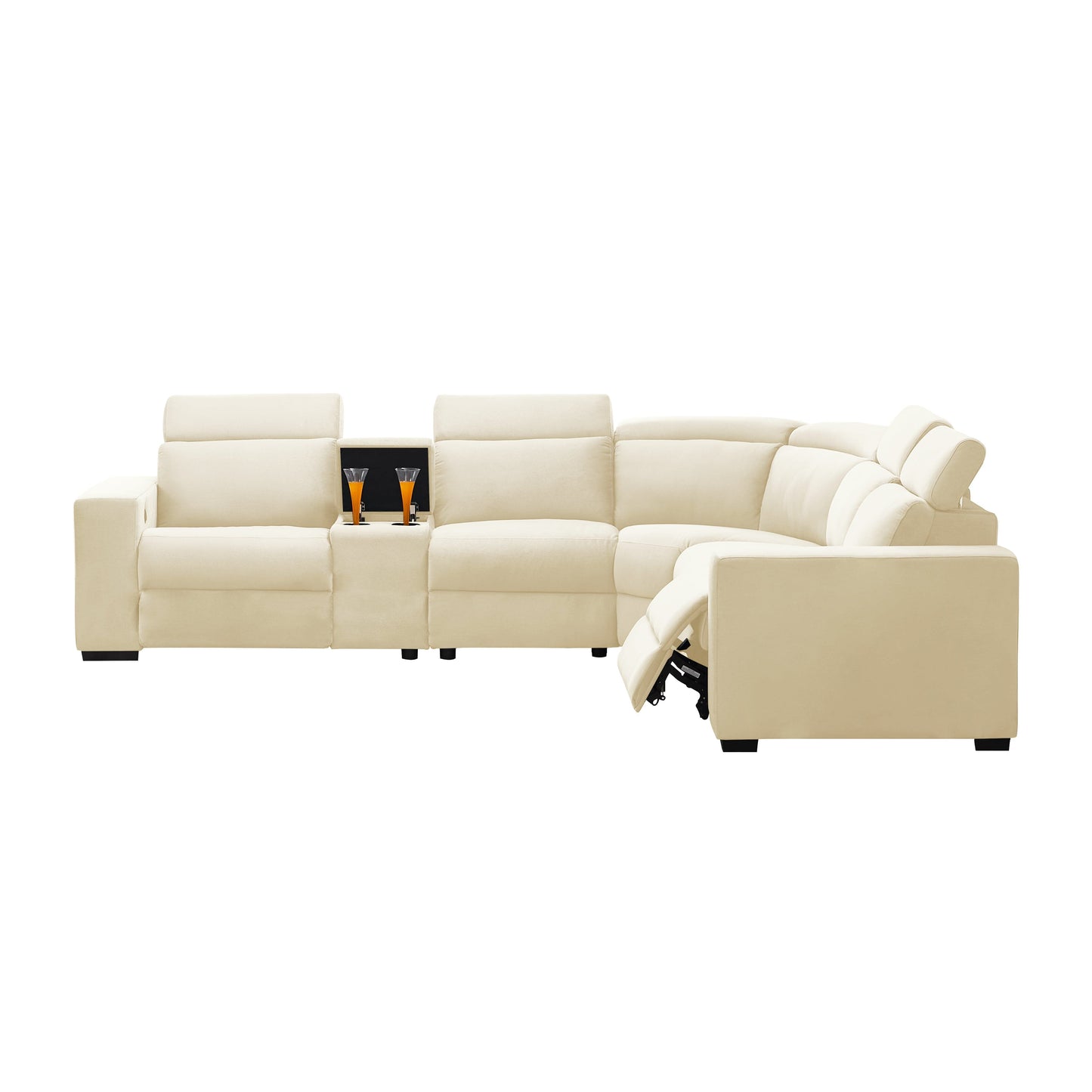 TFC&H Co. Electric Recliner Sectional Living Room Set - Beige- Ships from The US - sectional at TFC&H Co.