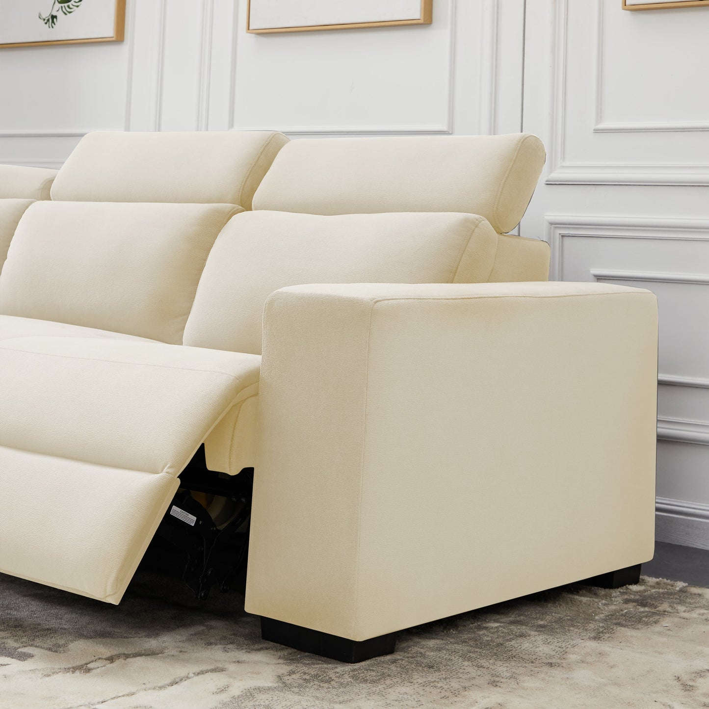 TFC&H Co. Electric Recliner Sectional Living Room Set - Beige- Ships from The US - sectional at TFC&H Co.
