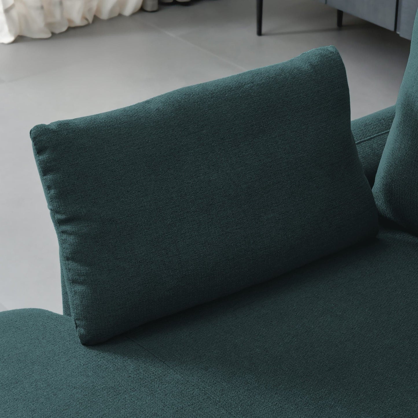 TFC&H Co. L-Shaped Linen Sectional Sofa w/ Left Chaise - Muted Green- Ships from The US - sectional at TFC&H Co.