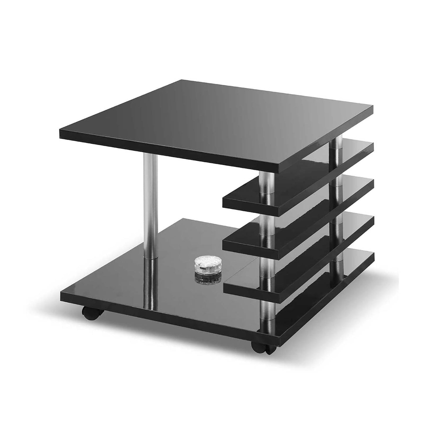 TFC&H Co. Mobile Coffee Table with LED light & Remote Control - Black- Ships from The US - coffee table at TFC&H Co.