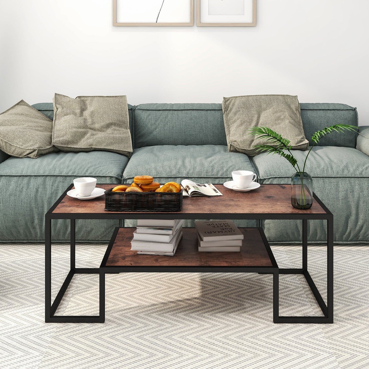 TFC&H Co. Modern Geometric-Inspired Wood Coffee Table- Ships from The US - coffee table at TFC&H Co.