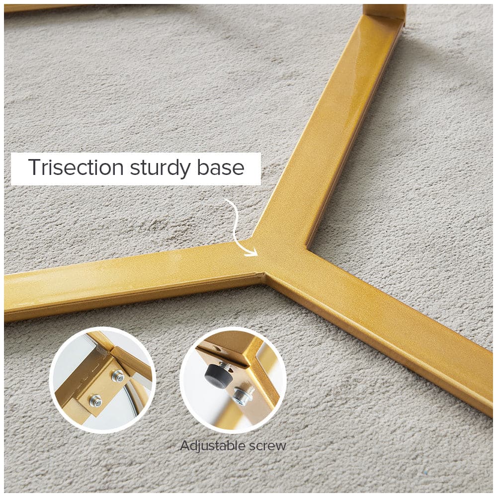 TFC&H Co. Modern Golden Metal Frame Round Tempered Glass Coffee Table- Ships from The US - coffee table at TFC&H Co.