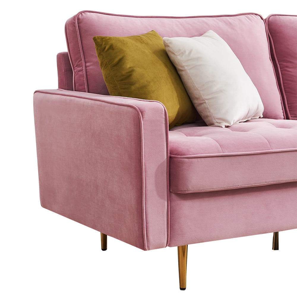 TFC&H Co. Modern Velvet Fabric Sofa 71" - Pink- Ships from The US - sofa at TFC&H Co.