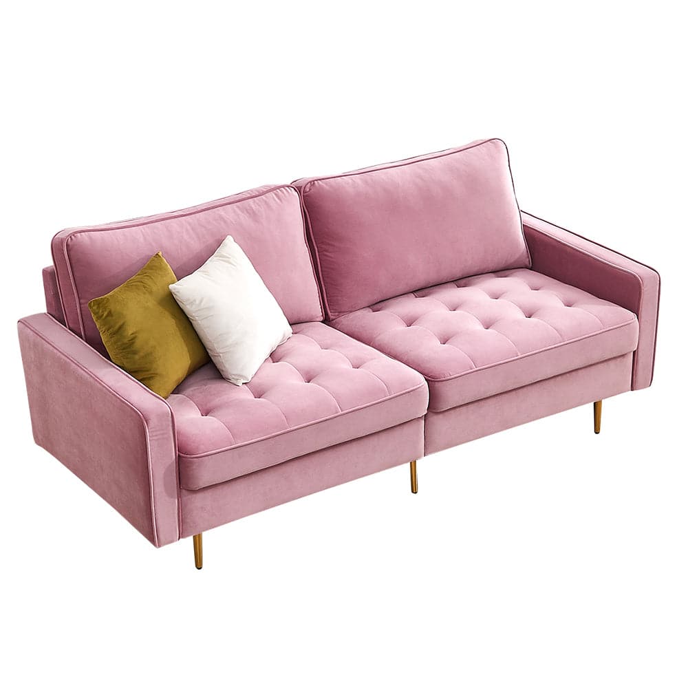 TFC&H Co. Modern Velvet Fabric Sofa 71" - Pink- Ships from The US - sofa at TFC&H Co.