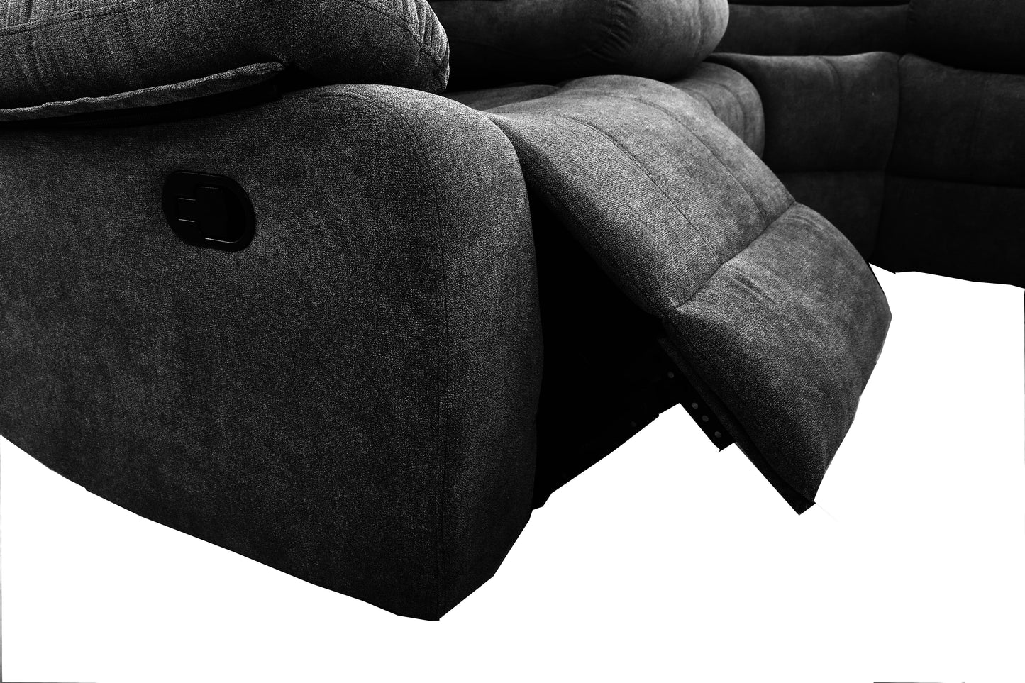 TFC&H Co. Sectional Manual Recliner Living Room Set - Black- Ships from The US - sectional at TFC&H Co.