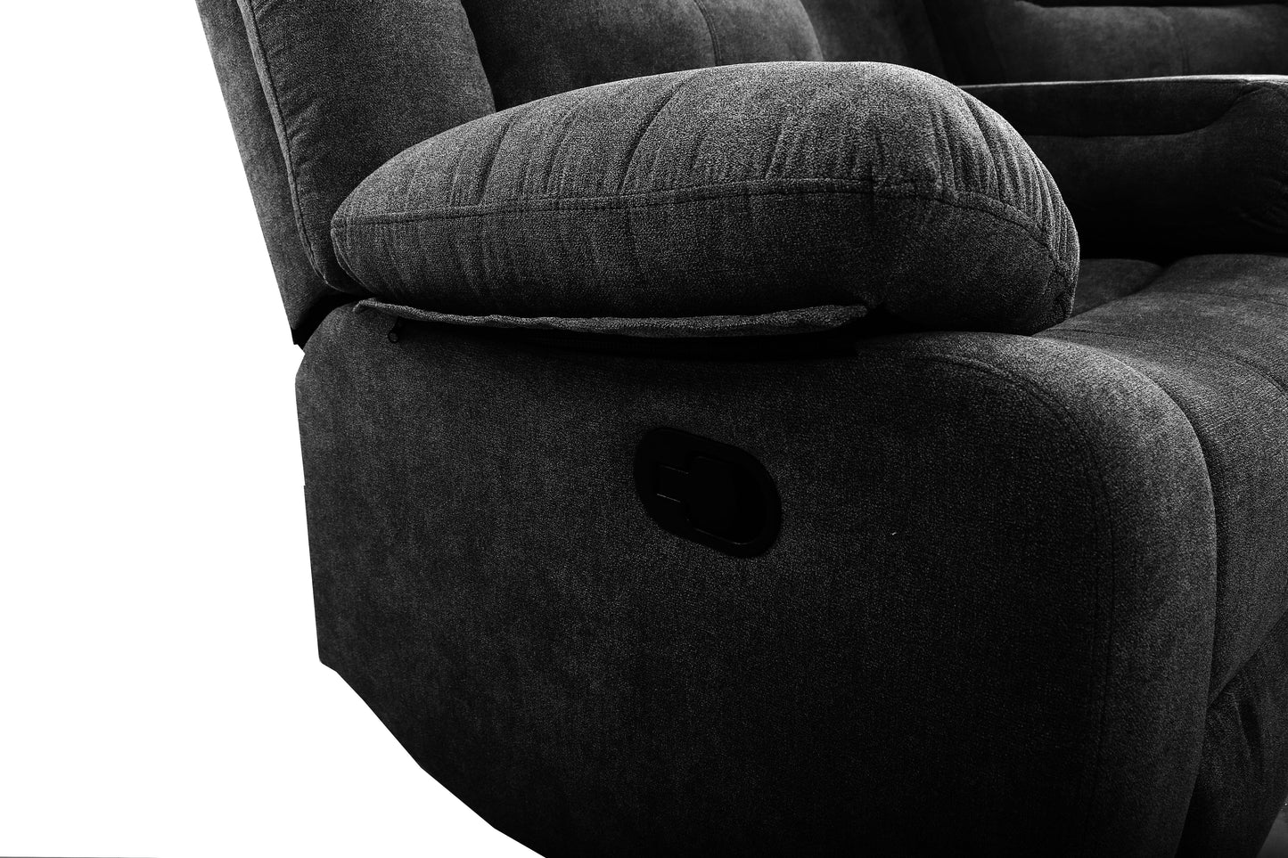 TFC&H Co. Sectional Manual Recliner Living Room Set - Black- Ships from The US - sectional at TFC&H Co.
