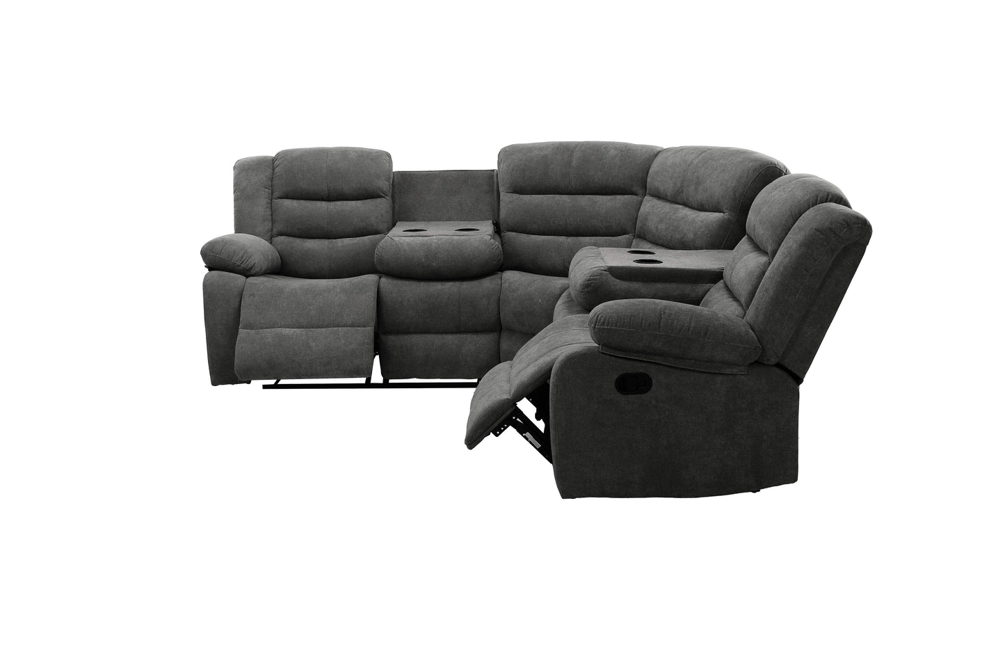 TFC&H Co. Sectional Manual Recliner Living Room Set - Dark Grey- Ships from The US - sectional at TFC&H Co.