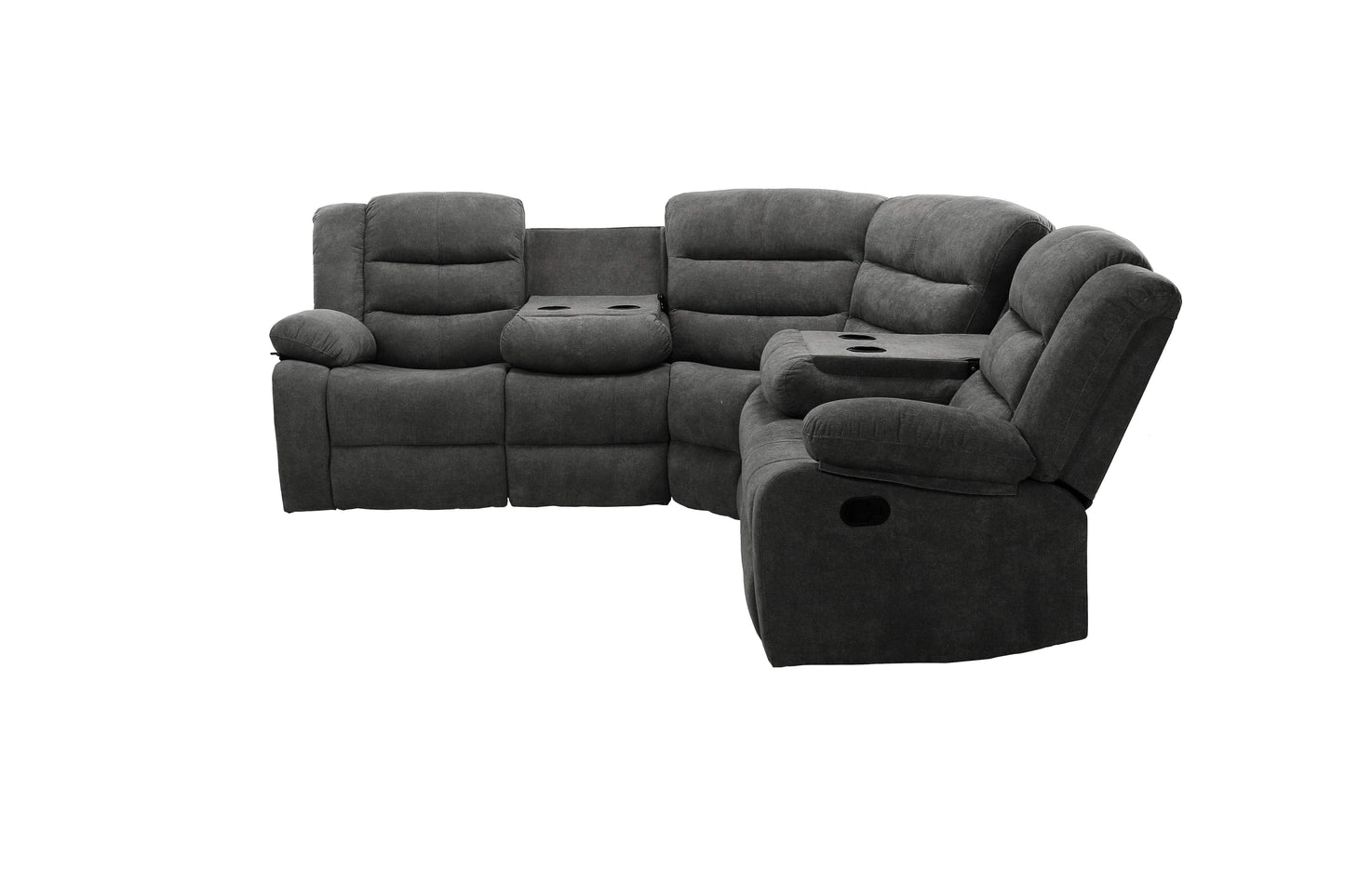 TFC&H Co. Sectional Manual Recliner Living Room Set - Dark Grey- Ships from The US - sectional at TFC&H Co.