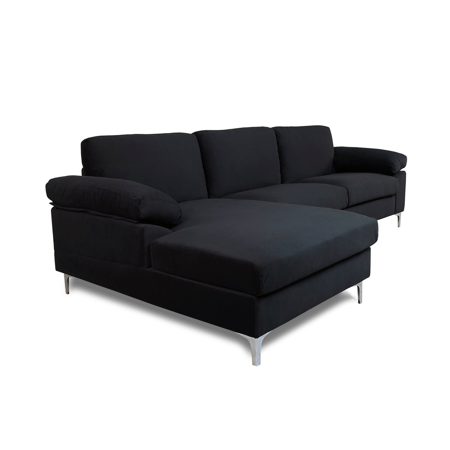 TFC&H Co. SECTIONAL SOFA VELVET LEFT HAND FACING - BLACK- Ships from The US - sectional at TFC&H Co.