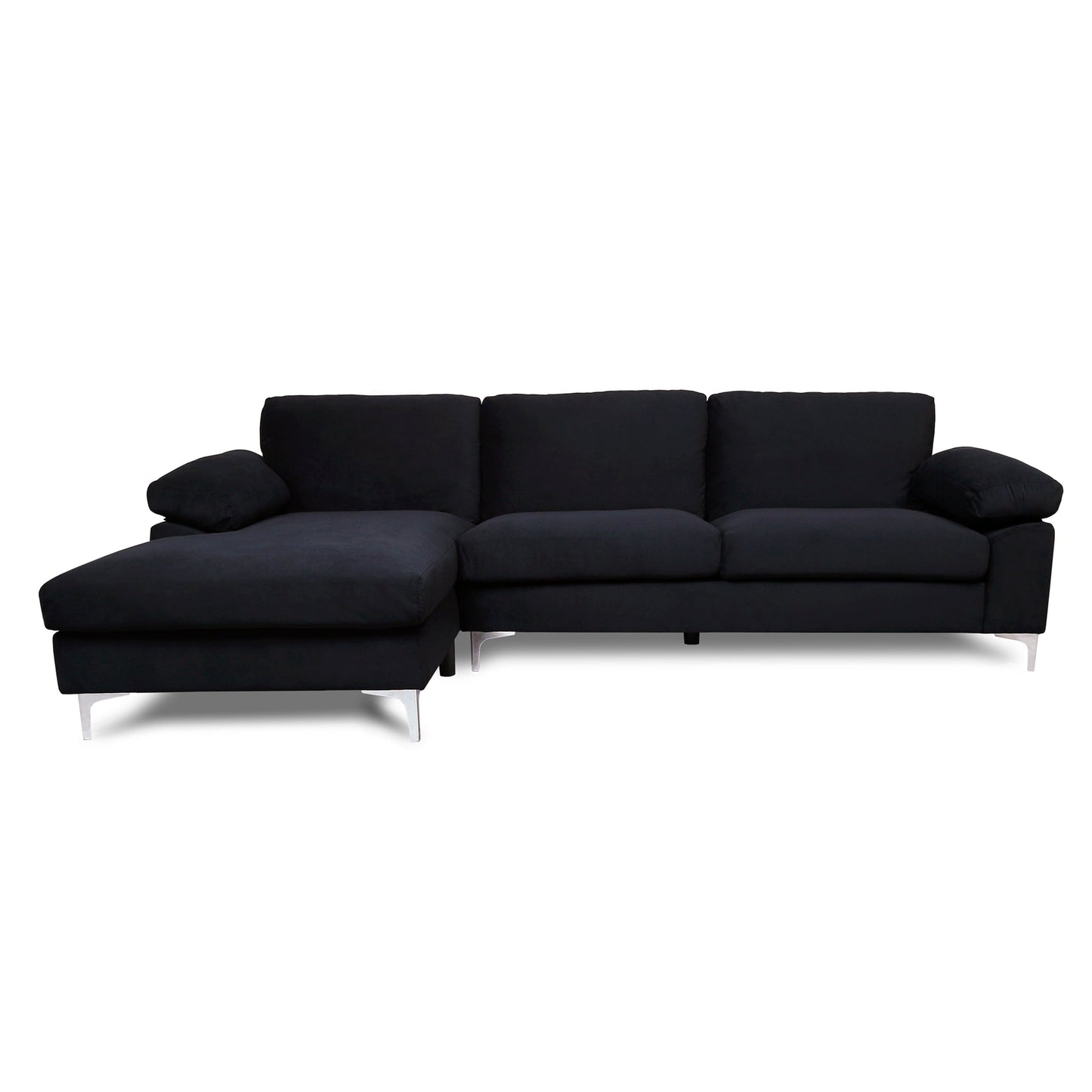TFC&H Co. SECTIONAL SOFA VELVET LEFT HAND FACING - BLACK- Ships from The US - sectional at TFC&H Co.