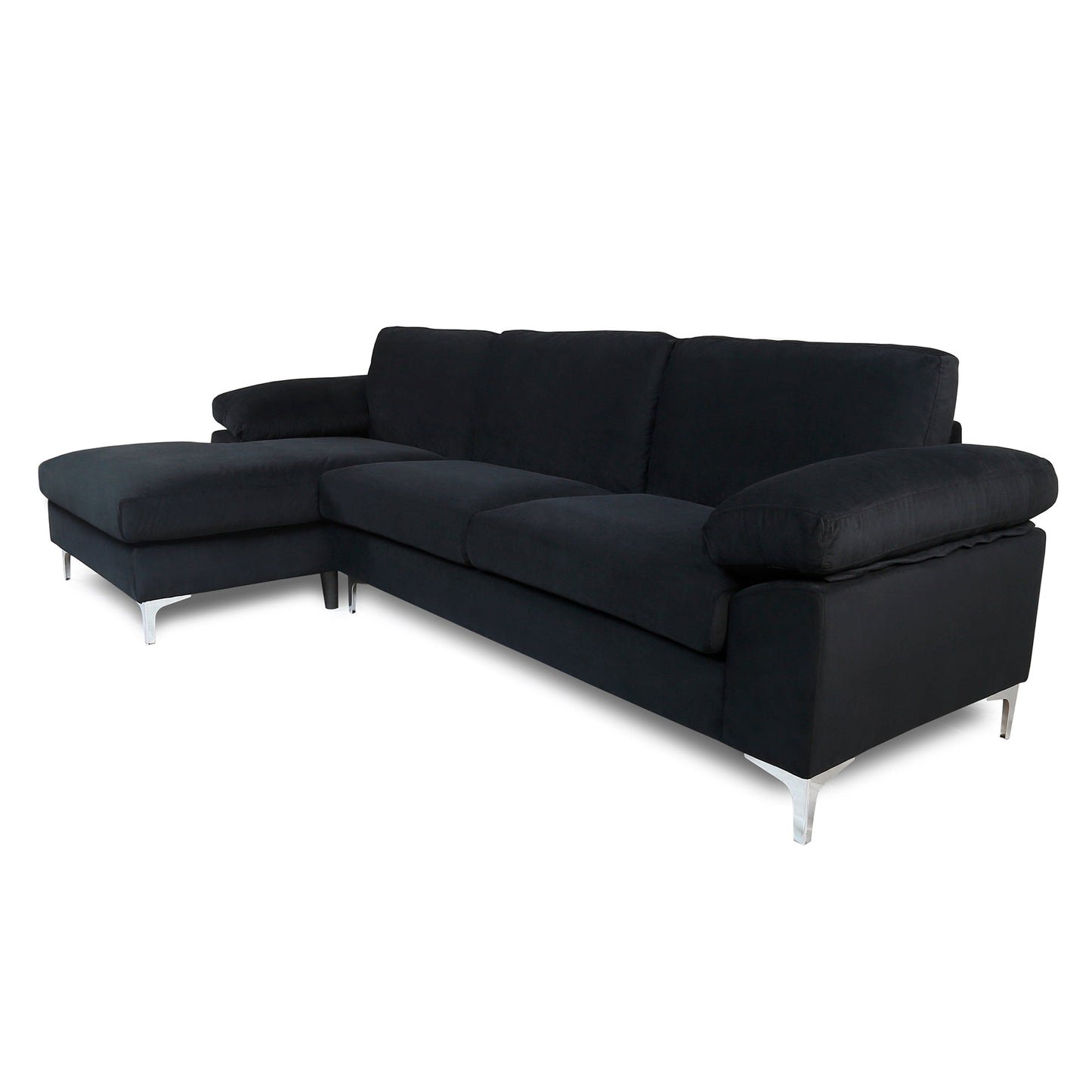 TFC&H Co. SECTIONAL SOFA VELVET LEFT HAND FACING - BLACK- Ships from The US - sectional at TFC&H Co.