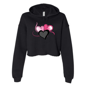- Three Heart Cord Women's Cropped Fleece Hoodie - Ships from The US - Womens Hoodie at TFC&H Co.