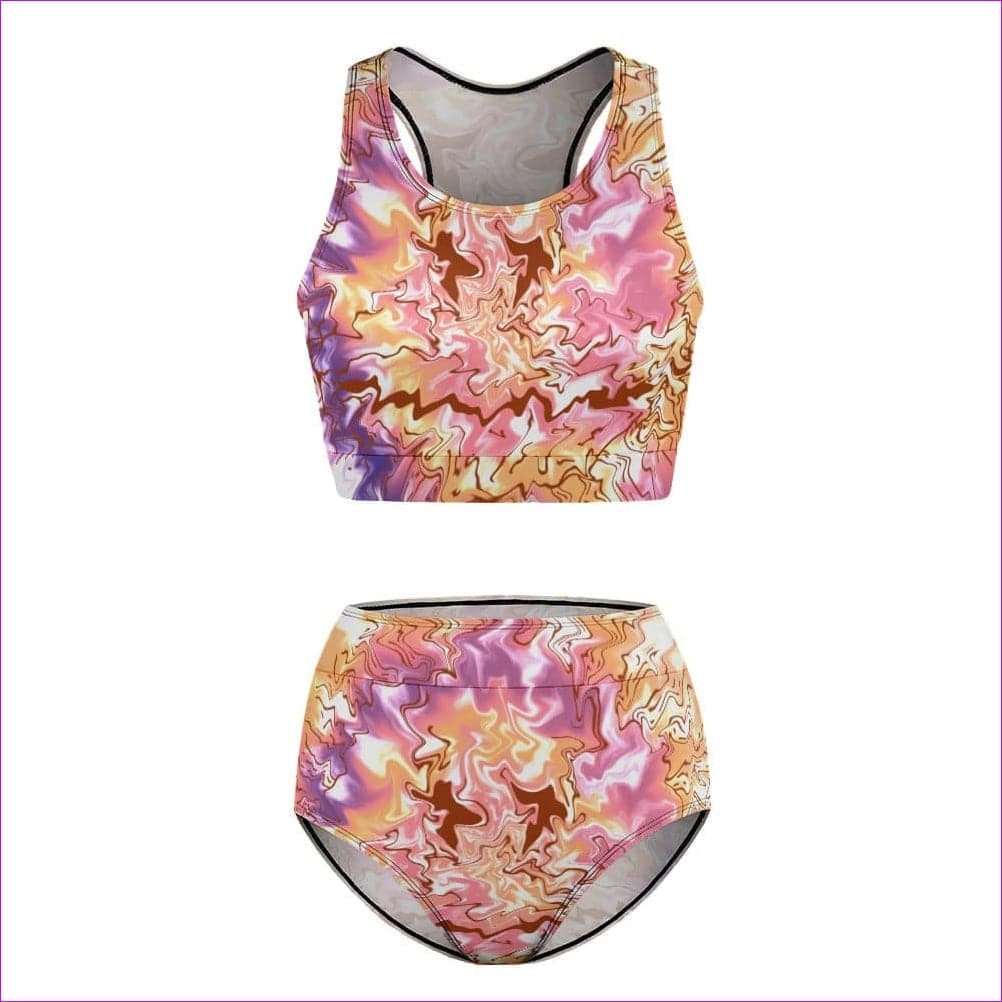 Tie-Dye Ladies Two Piece Swimsuit - women's two-piece swimsuit at TFC&H Co.