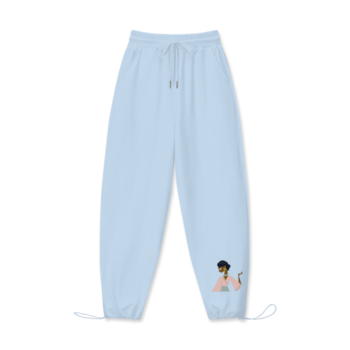 Ice Water - Touch of India Women's 100% Cotton Drawstring Hem Sweatpants - womens sweatpants at TFC&H Co.