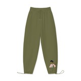Olive Branch - Touch of India Women's 100% Cotton Drawstring Hem Sweatpants - womens sweatpants at TFC&H Co.