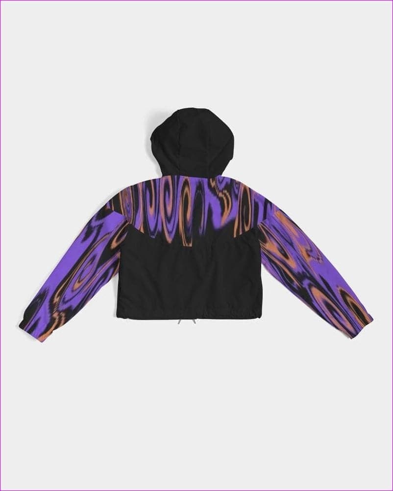 multi-colored/black Trip Women's Cropped Windbreaker - women's cropped windbreaker at TFC&H Co.