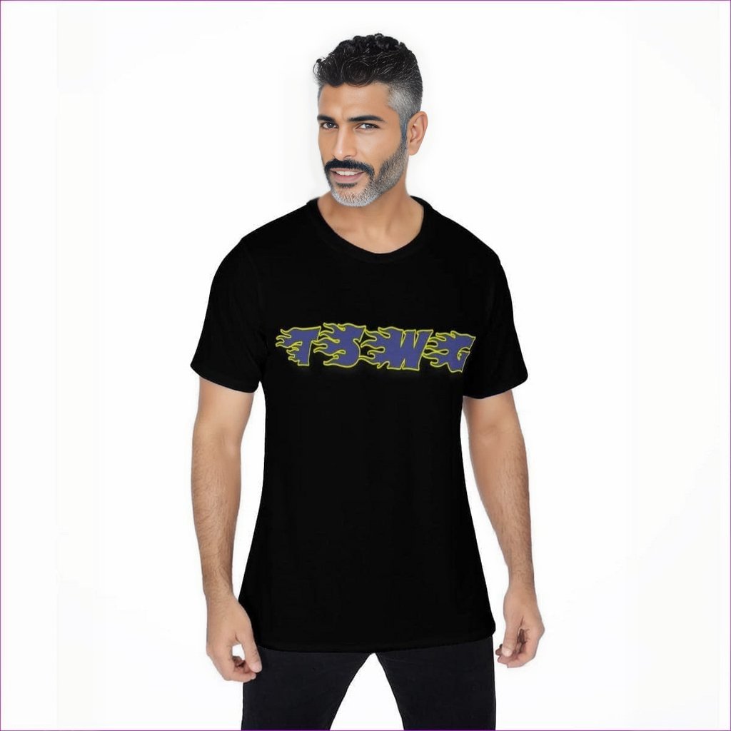 black TSWG Flame Men's O-Neck T-Shirt - Men's T-Shirts at TFC&H Co.
