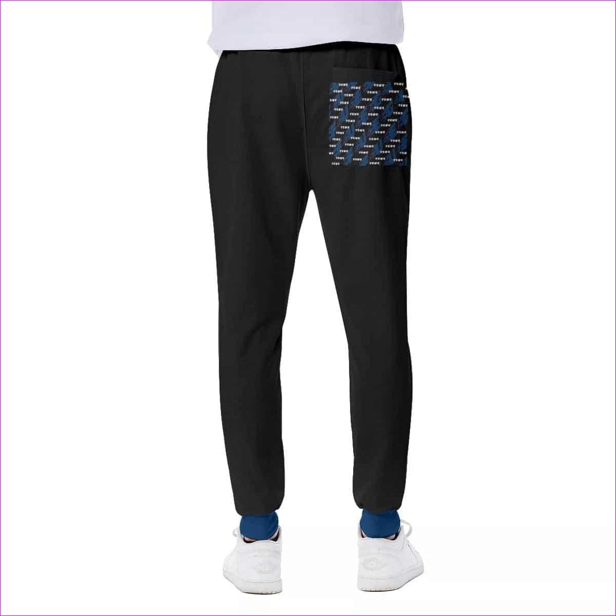 black - blue TSWG Fuego Flame Men's Sweatpants -Blue - men's sweatpants at TFC&H Co.