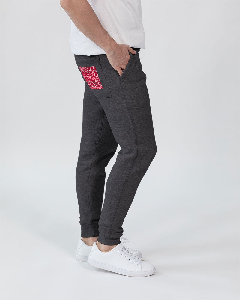 - TSWG Repeat - Red Unisex Premium Fleece Joggers | Lane Seven - Ships from The US - Bottoms at TFC&H Co.