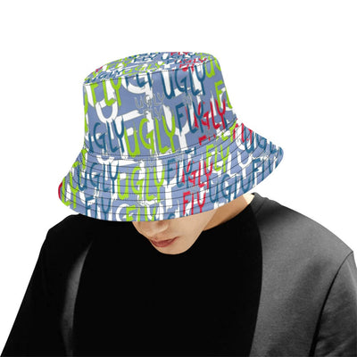 ONE SIZE UGLY FLY - SKY MEN'S ALL OVER PRINT BUCKET HAT - Ugly Fly Bucket Hat -5 colors - Bucket Hat at TFC&H Co.