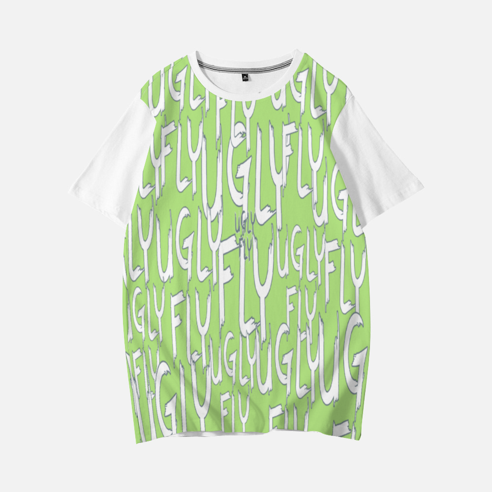 8XL - Ugly Fly Fleece Milk Silk Fabric Unisex Short Sleeve T-Shirt - Winter Fresh Green - unisex t-shirt at TFC&H Co.