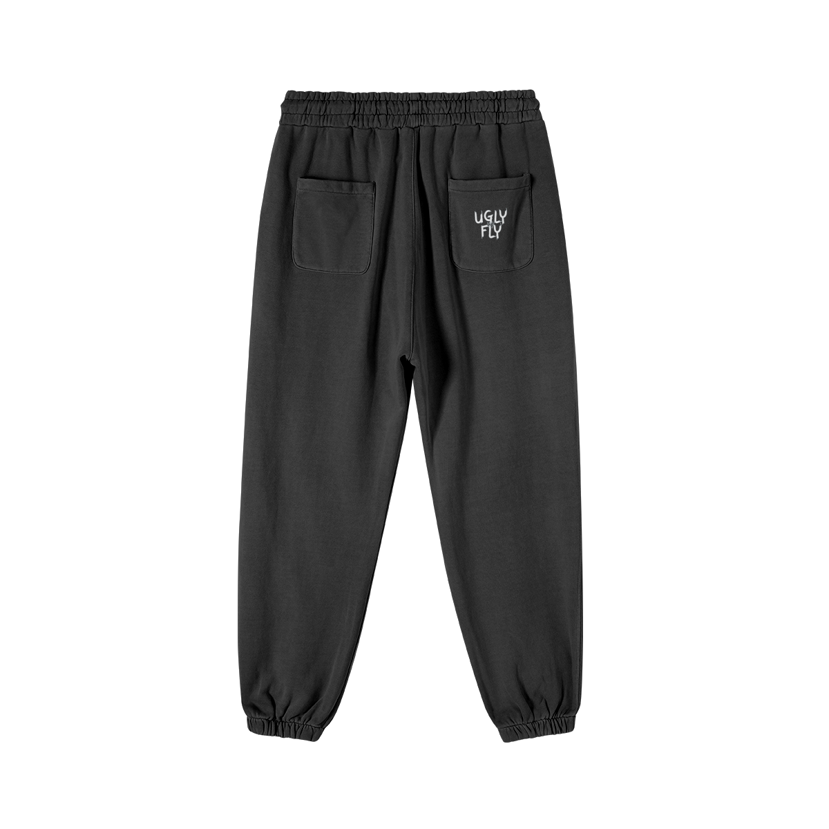 Black - Ugly Fly Unisex Super Heavyweight Washed Baggy Sweatpants - unisex sweatpants at TFC&H Co.