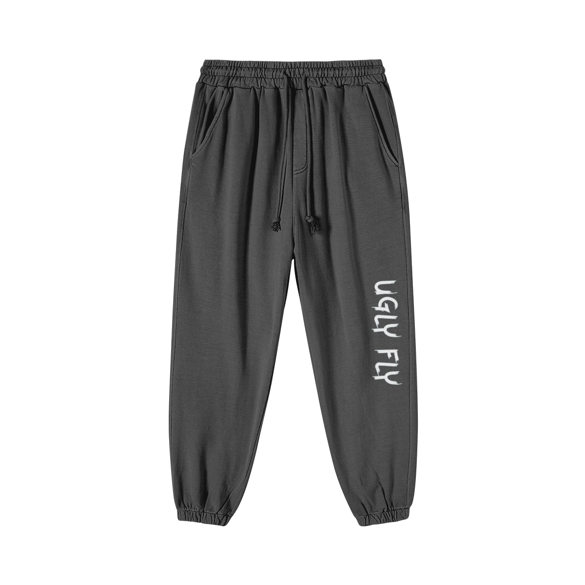 Eclipse Gray - Ugly Fly Unisex Super Heavyweight Washed Baggy Sweatpants - unisex sweatpants at TFC&H Co.