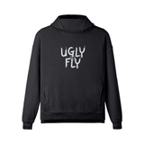 Snow Wash - Ugly Fly Unisex Washed Slit Hem Turtleneck Hoodie - unisex hoodie at TFC&H Co.