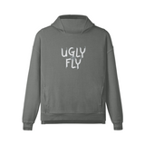 Neutral Grey - Ugly Fly Unisex Washed Slit Hem Turtleneck Hoodie - unisex hoodie at TFC&H Co.