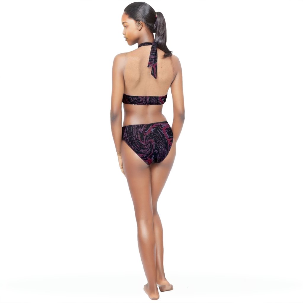 Velvet Halter Side Cut Swimsuit - women's one piece swimsuit at TFC&H Co.