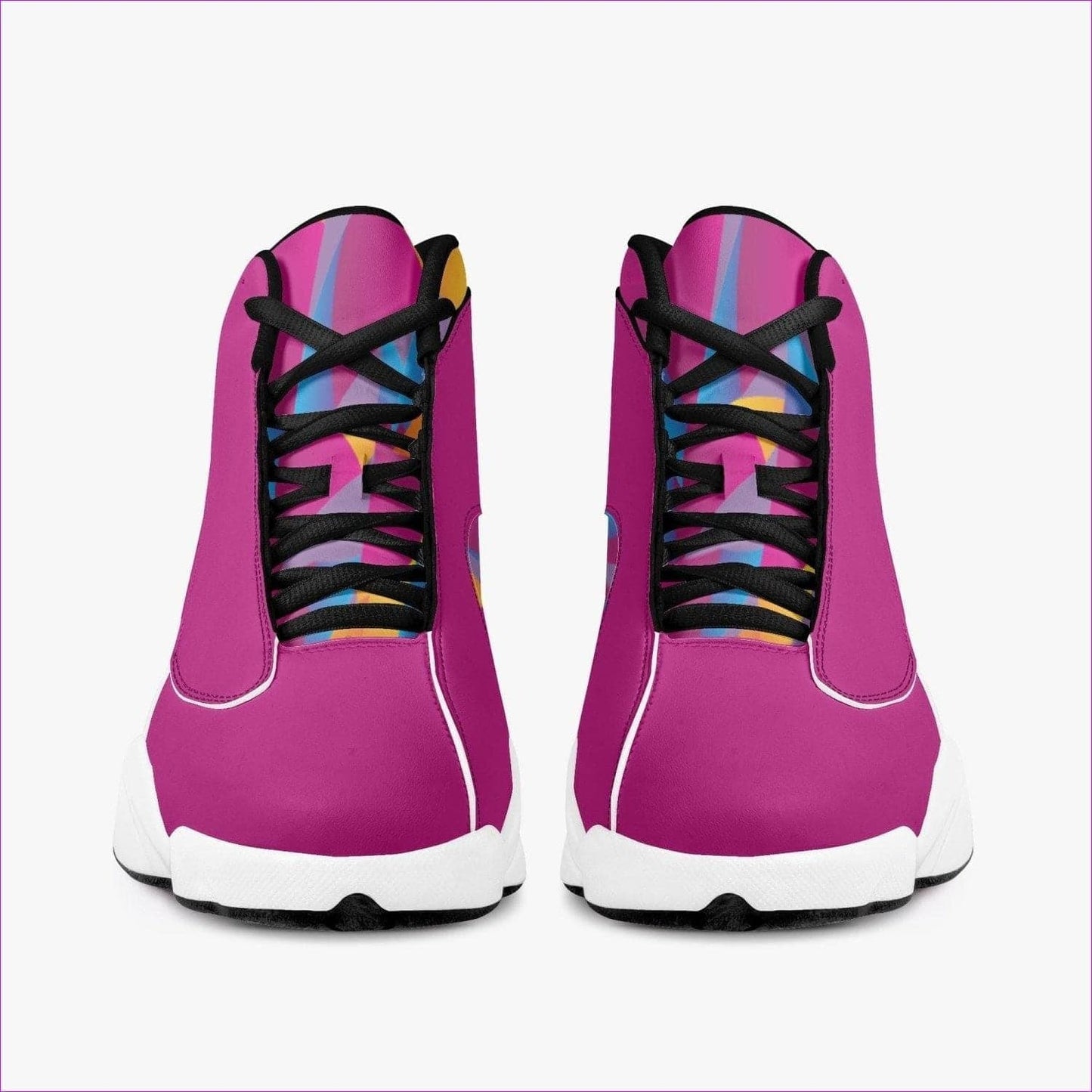 Vibrant Thang High-Top Leather Basketball Sneakers - Black - women's shoe at TFC&H Co.